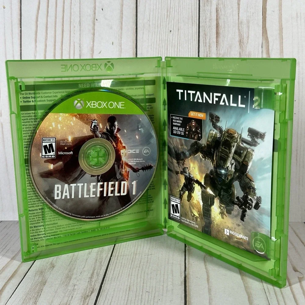 Battlefield 1 & Battlefield V Microsoft Xbox One Game CIB 2‎ Lot